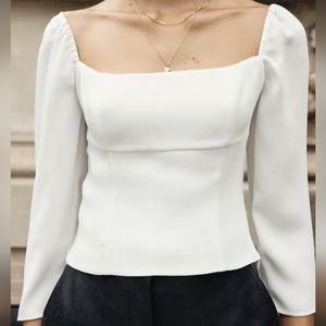 Aritzia Bustier Cabo Blouse top